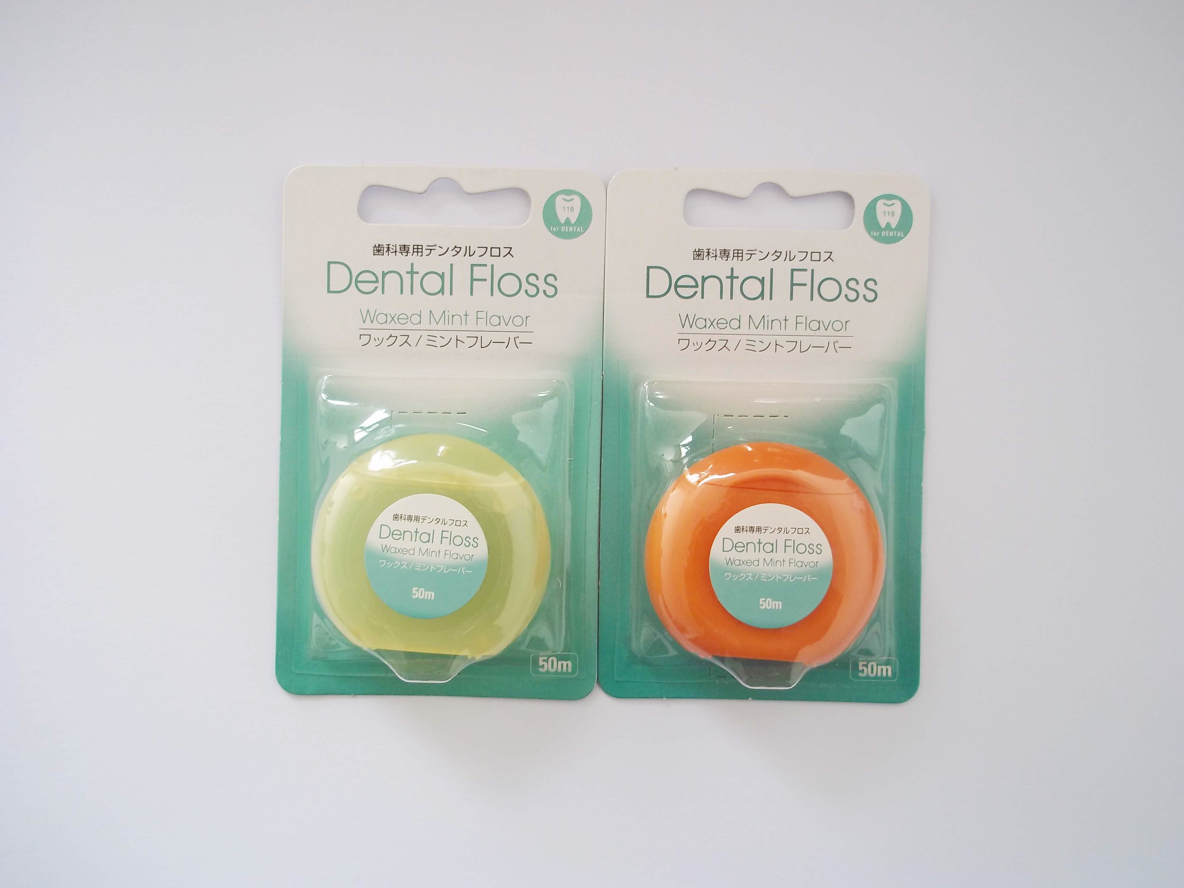 Blister card packing dental floss 50M nylon